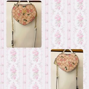 Heart-Shaped Cherry Coach Bag